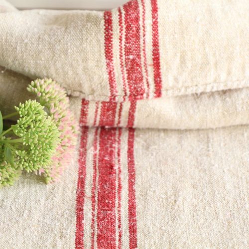 antique charming linen grainsack grain sack pillow cushion KX 219