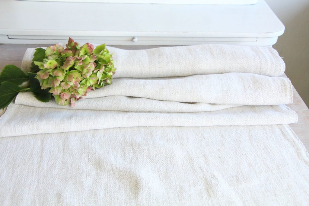 antique plain linen roll 4.7y sewing upholstery UP 635 - Image 3