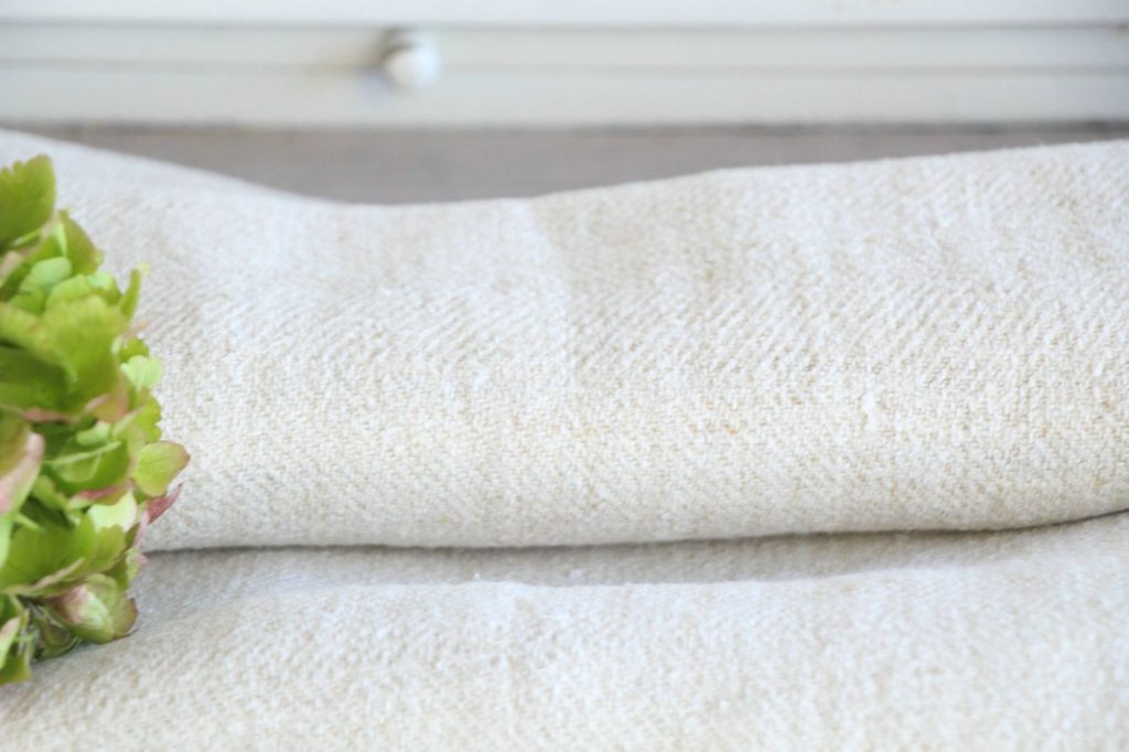 antique plain linen roll 4.7y sewing upholstery UP 635 - Image 7
