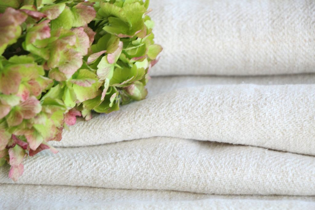 antique plain linen roll 4.7y sewing upholstery UP 635 - Image 9