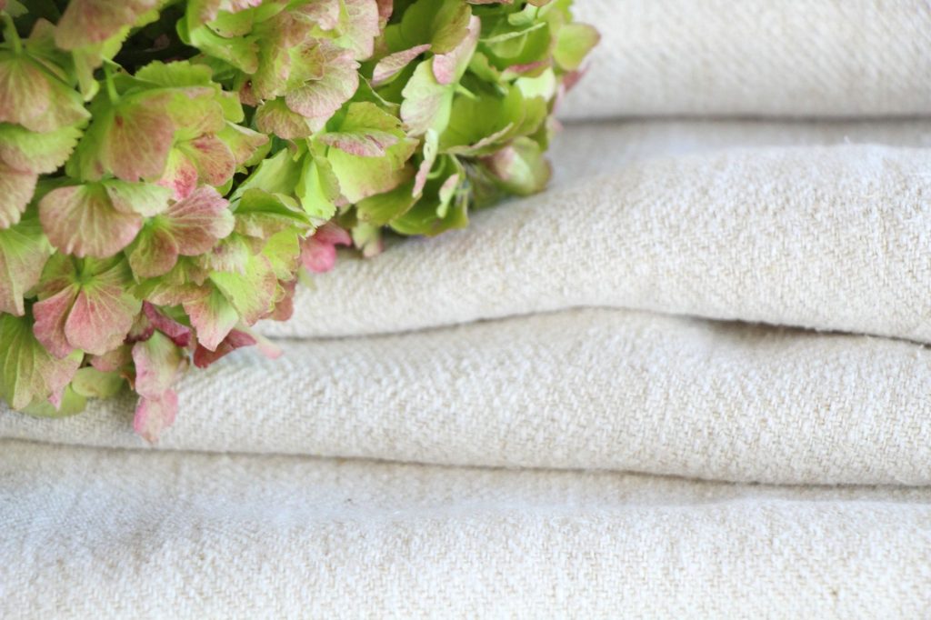 antique plain linen roll 4.7y sewing upholstery UP 635 - Image 10