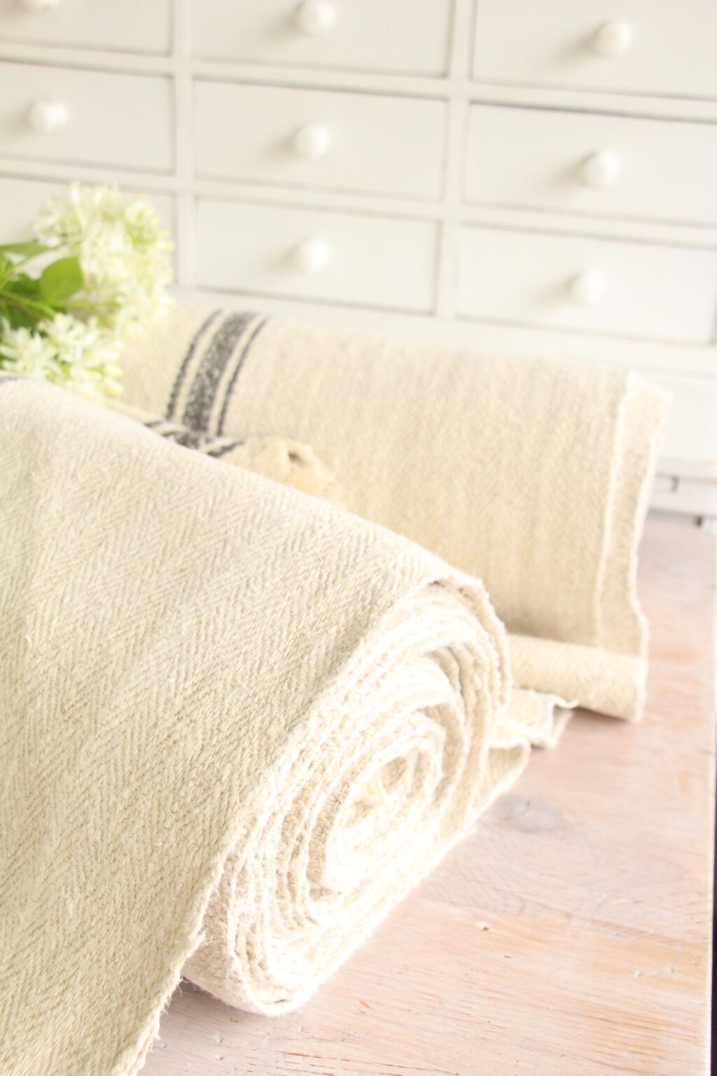 antique linen fabric 22.62y, bulk offer, farmhouse decor, cottagecore, durable, rare, Z 104 - Image 3