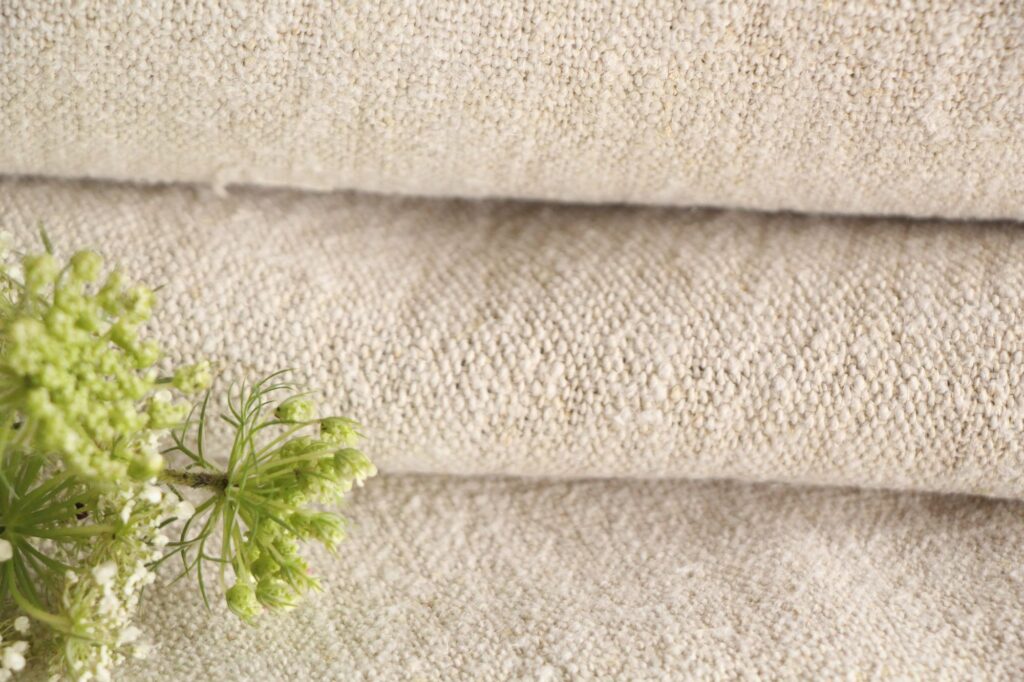 antique linen fabric, 17.74 y, natural fabric, wedding fabric, durabel, Z 119 - Image 9