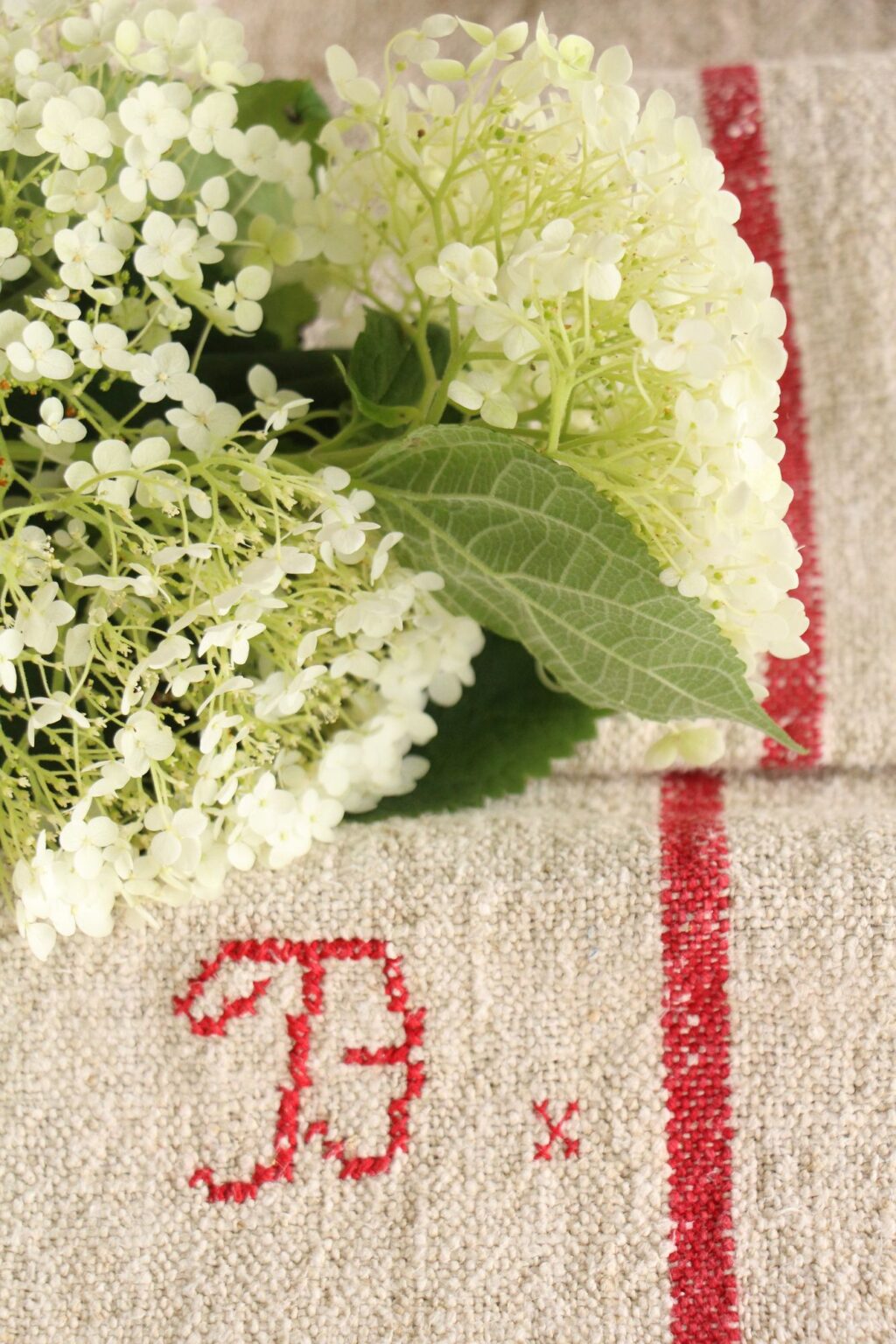 antique linen grainsack, handmade, table cloth, durable, L 678 - Image 8