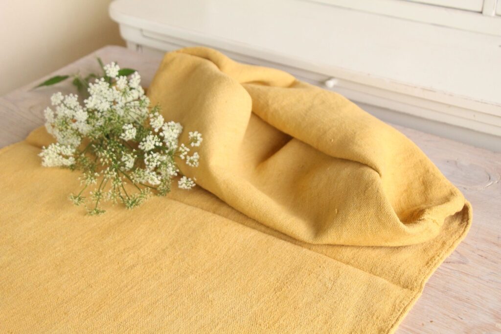 dyed antique linen grain sack, wedding decor, table cloth, durable L 620 - Image 5