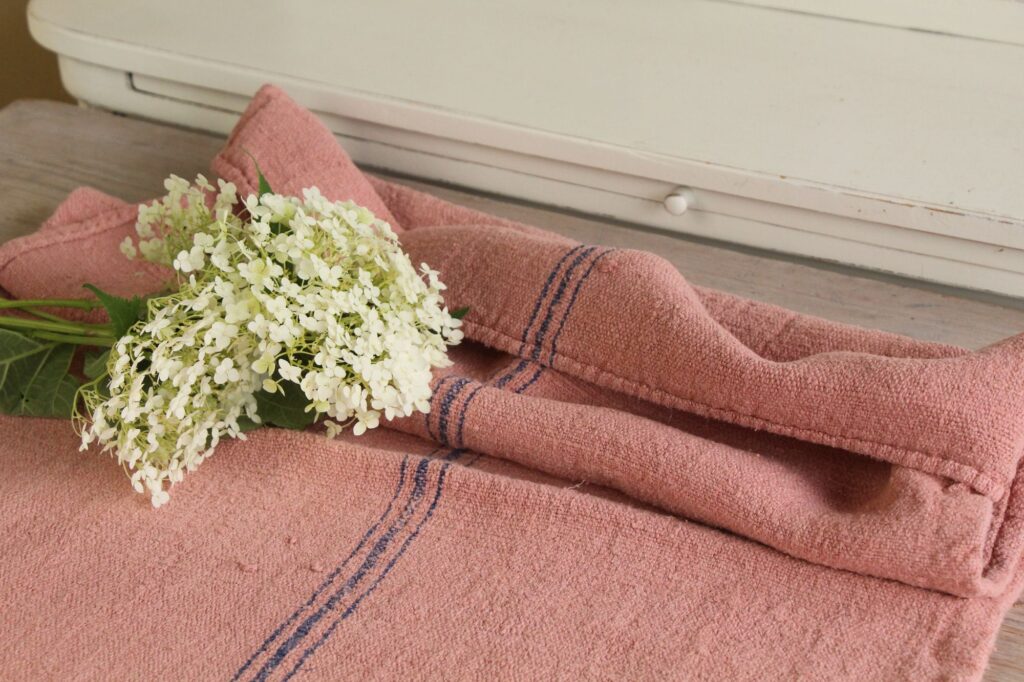 dyed antique linen grain sack, farmhouse fabric, cushion fabric, durable L 658 - Image 5