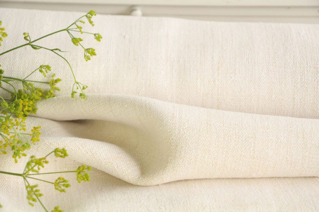 antique linen fabric, 7.98 y, natural fabric, bedding fabric, durabel, Z 084 - Image 4