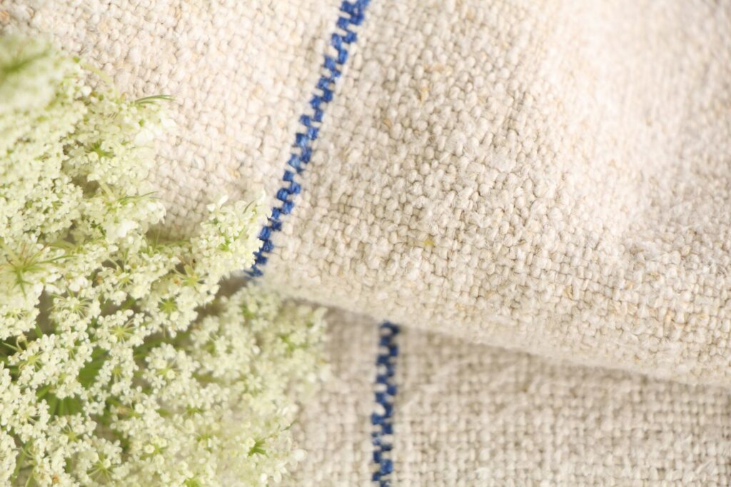 antique linen grainsack, natural fabric, wedding decor, durable, L 695 - Image 10