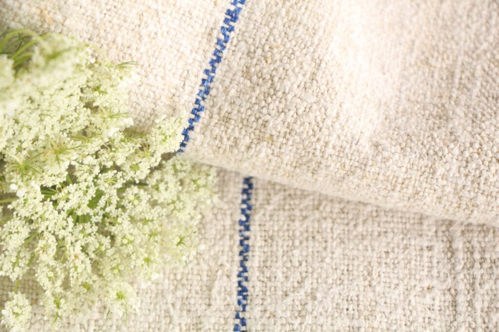 antique linen grainsack, natural fabric, wedding decor, durable, L 695 - Image 8