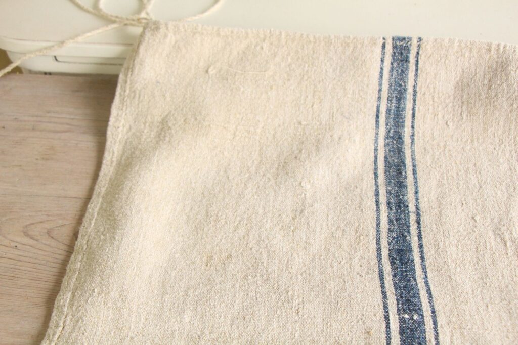 antique linen grainsack, french linen, wedding decor, durable, L 696 - Image 10