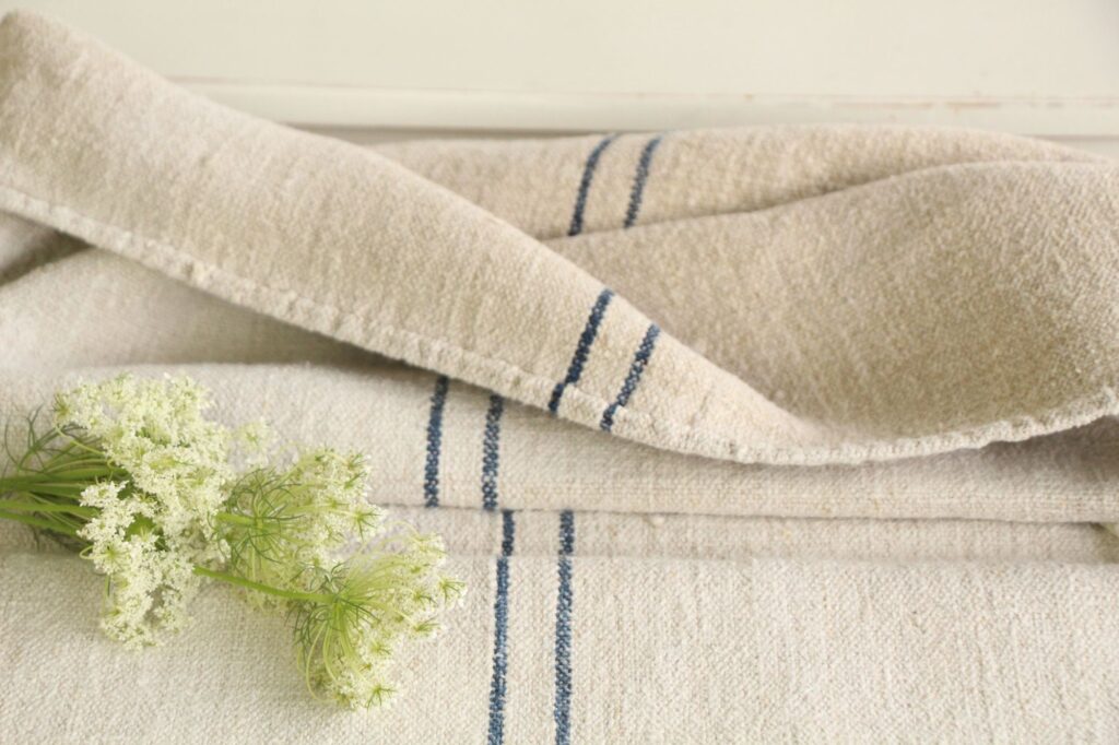 antiker Getreidesack aus Leine, natürlicher Stoff, Farmhousdecor, langlebig, L 693