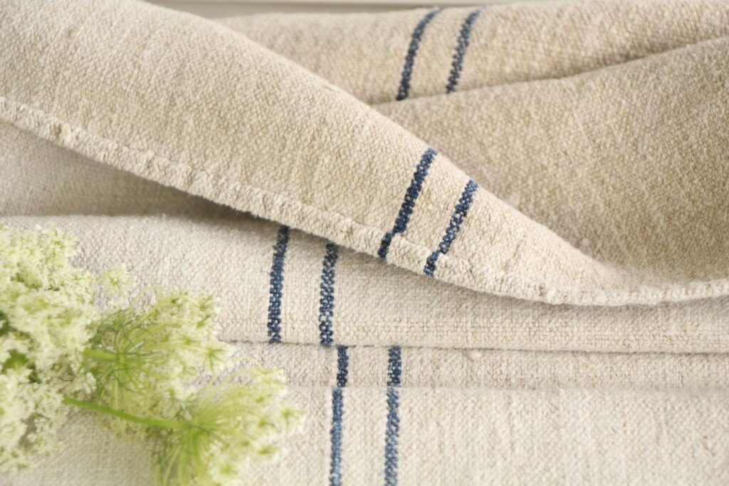 antiker Getreidesack aus Leine, natürlicher Stoff, Farmhousdecor, langlebig, L 693 – Bild 7