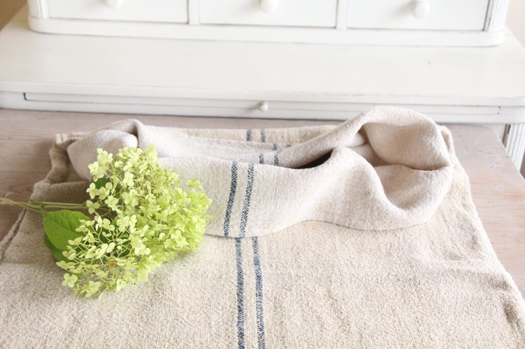 antique linen grainsack, Scandi style, cushion fabric, durable, L 690 - Image 3