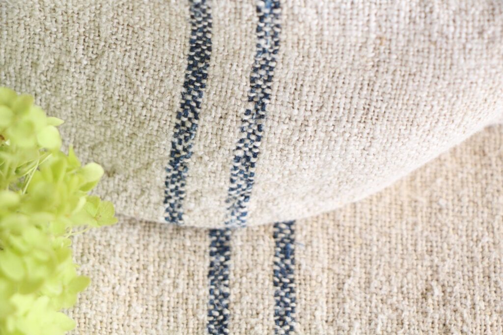 antique linen grainsack, Scandi style, cushion fabric, durable, L 690 - Image 8