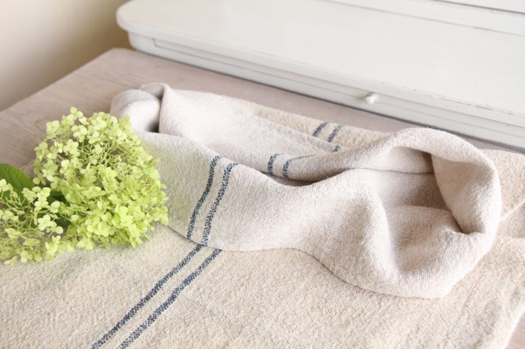 antique linen grainsack, Scandi style, cushion fabric, durable, L 690 - Image 5
