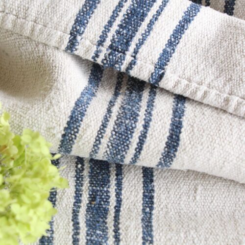antique linen grainsack, Scandi style, rustic decor, durable, L 728 A