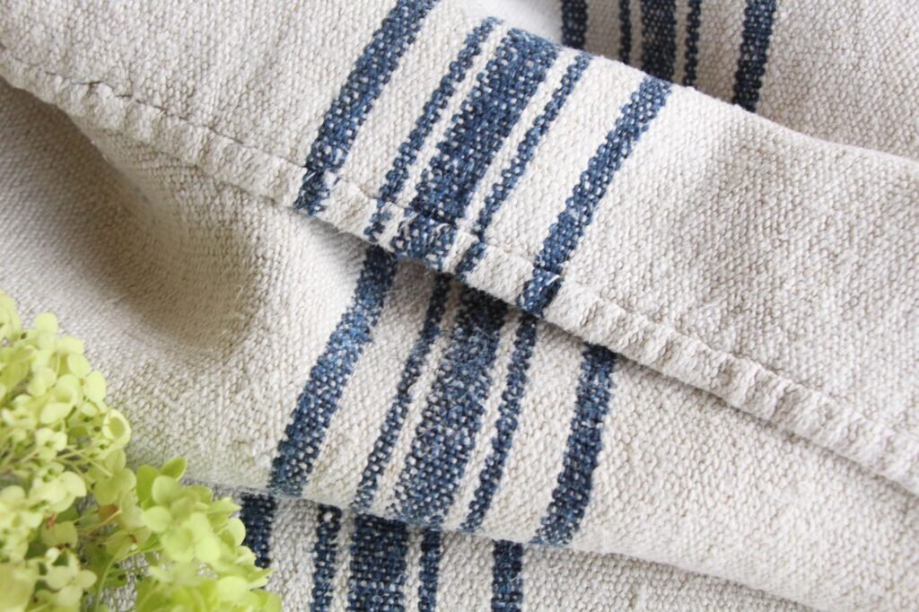 antique linen grainsack, Scandi style, rustic decor, durable, L 728 A - Image 8