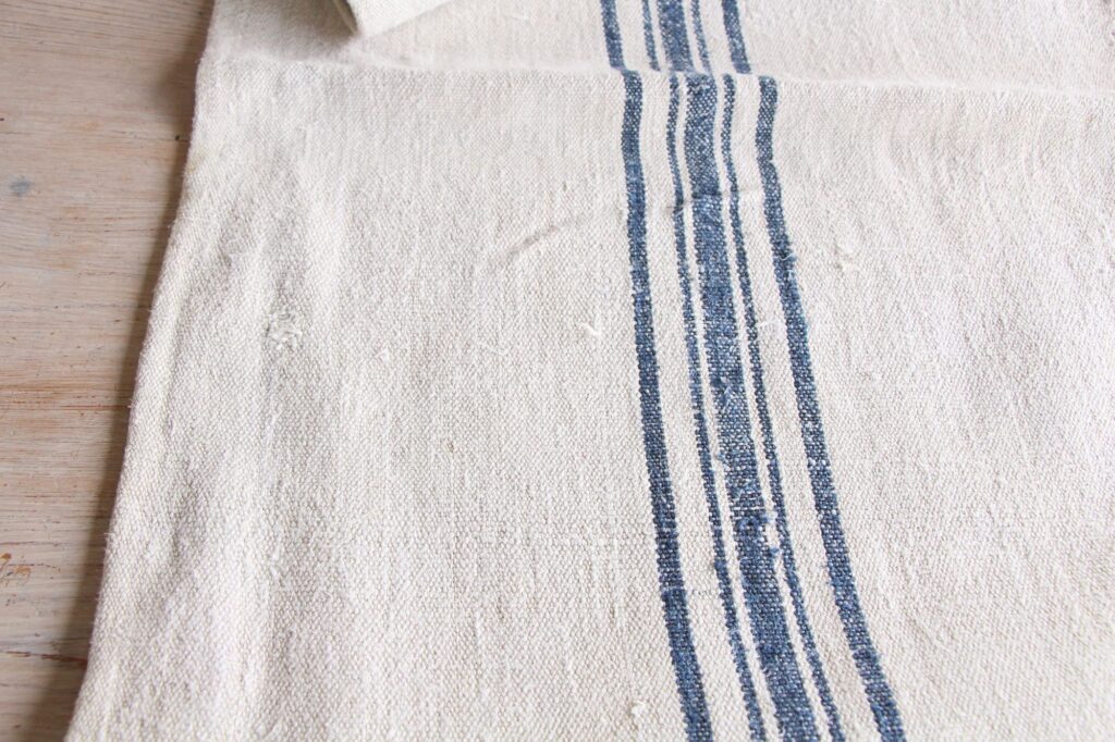 antique linen grainsack, Scandi style, rustic decor, durable, L 728 A - Image 9