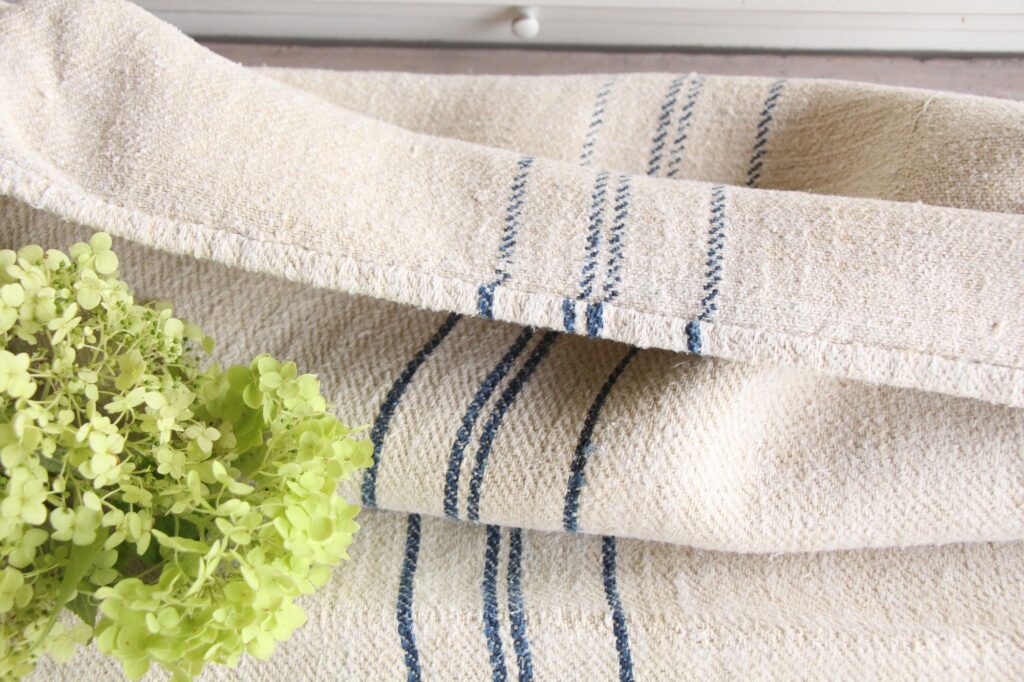 antique linen grainsack, Scandi style, wedding decor, durable, L 727 - Image 5