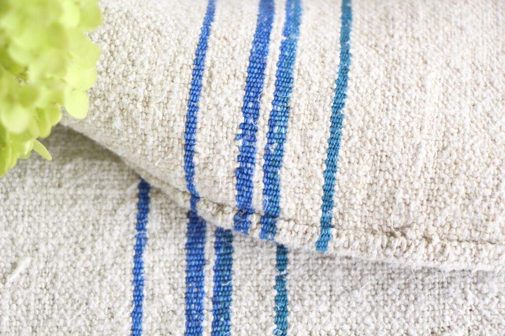 antique linen grainsack, Scandi style, table cloth, durable, L 726 - Image 8