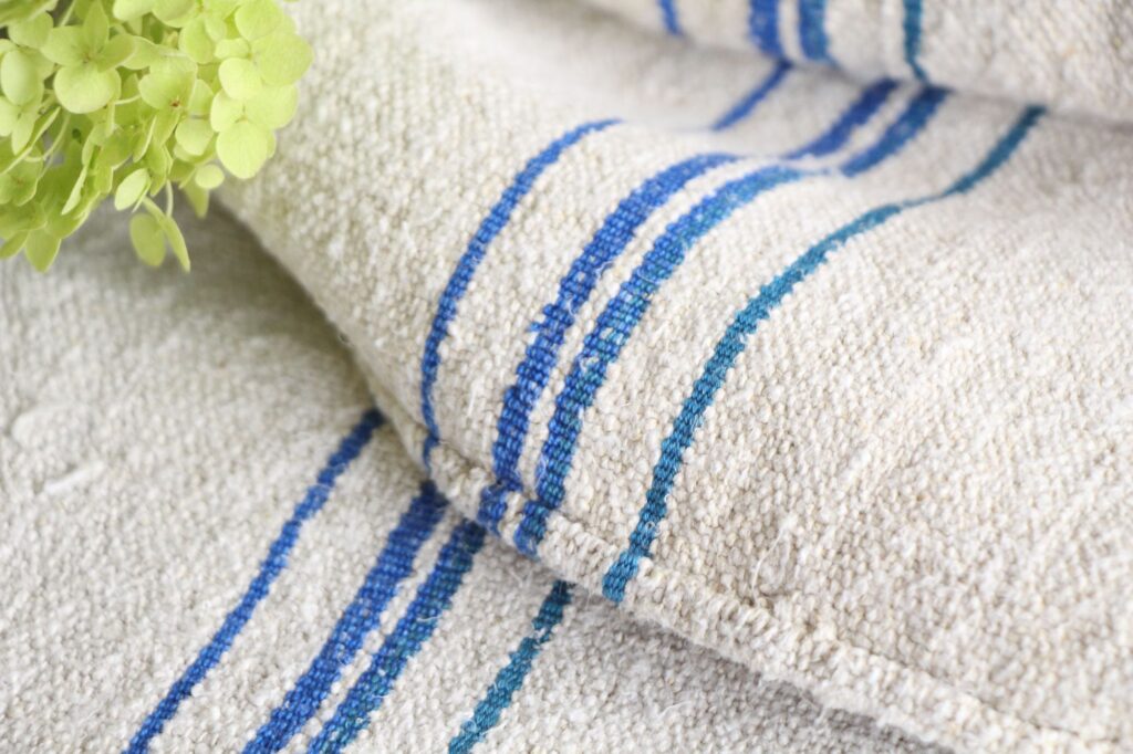 antique linen grainsack, Scandi style, table cloth, durable, L 726 - Image 7