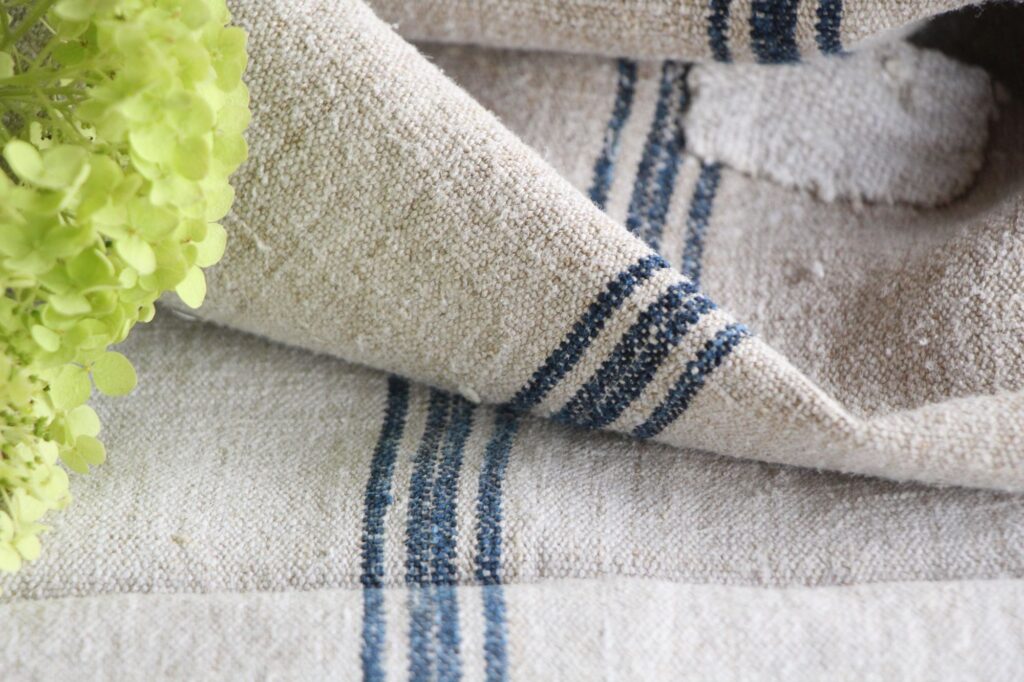 antique linen grainsack, Scandi style, rustic decor, durable, L 725 - Image 5