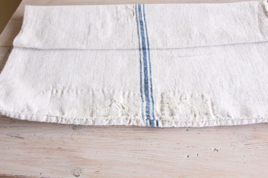 antique linen grainsack, Scandi style, rustic decor, durable, L 725 - Image 9