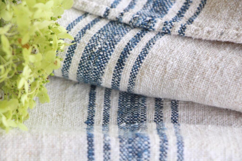 antique linen grainsack, Scandi style, cushion fabric, durable, L 688 - Image 7
