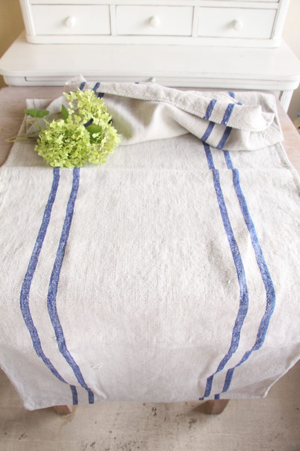 antique linen grainsack, organic fabric, cushion fabric, durable, L 687 - Image 2