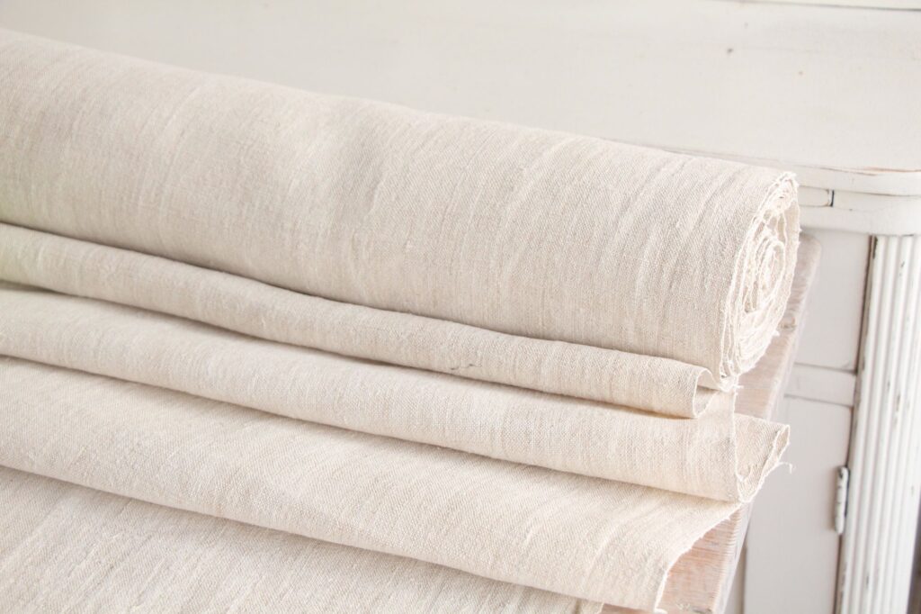 antique linen fabric, 12.13 y, natural fabric, bedding fabric, durabel, Z 036