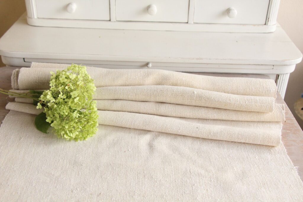 antique linen fabric, 3,44 y, natural fabric, wedding decor, durabel, UP 810 - Image 3