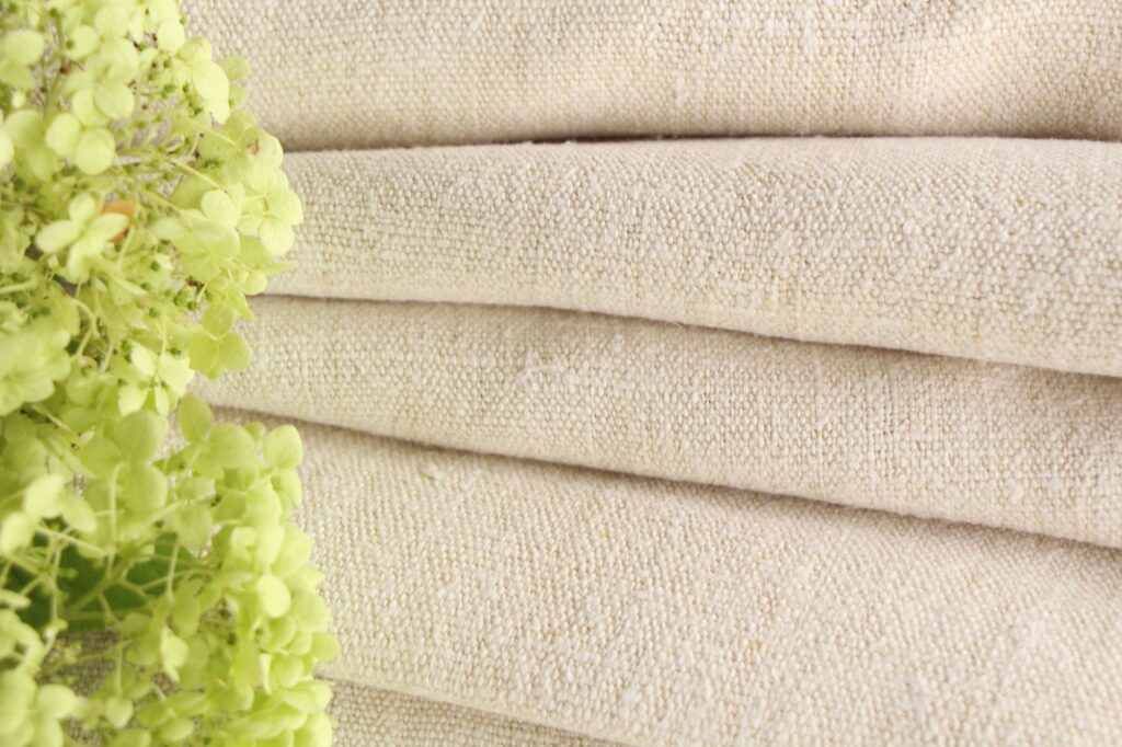 antique linen fabric, 3,44 y, natural fabric, wedding decor, durabel, UP 810 - Image 9