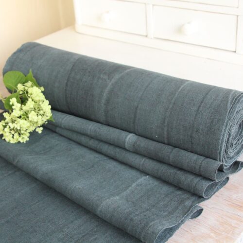 dyed antique linen fabric, 12.68y, french linen, upholstery fabric, Z 094