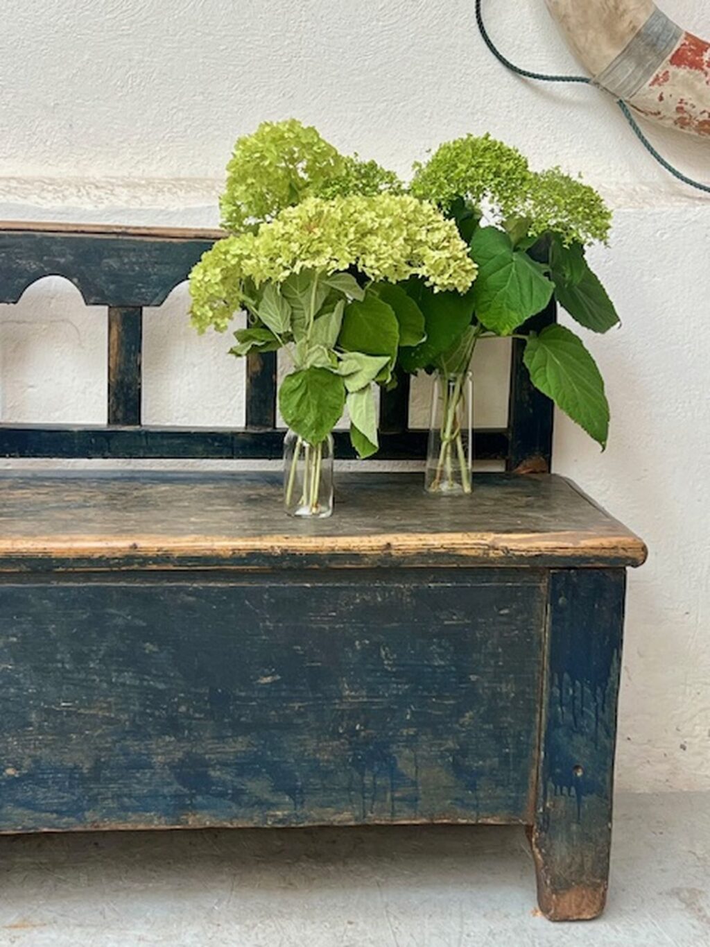handcrafted antique, austrian wooden bench, rural rustic, farmhouse style A 852 - Image 3