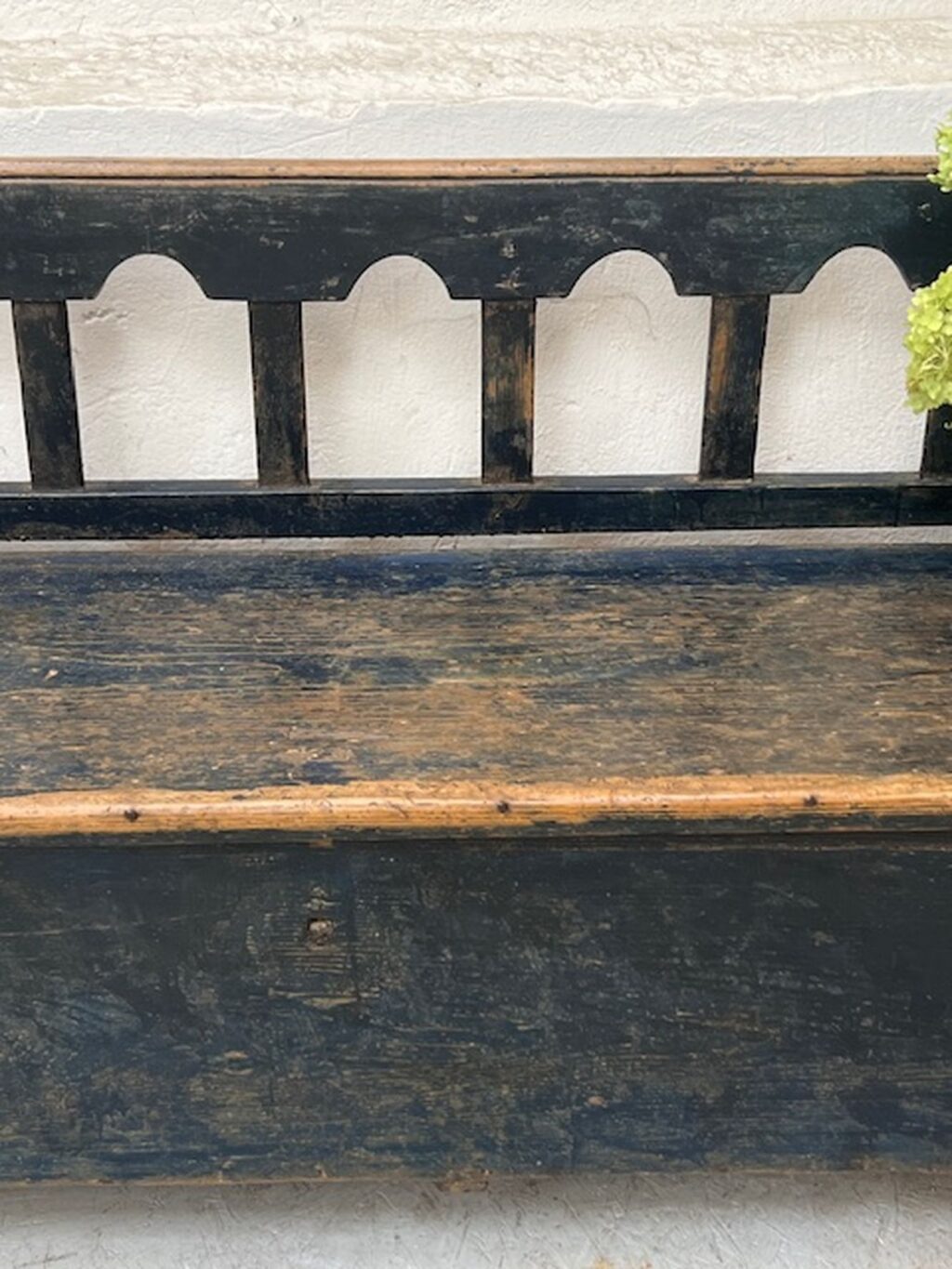 handcrafted antique, austrian wooden bench, rural rustic, farmhouse style A 852 - Image 5