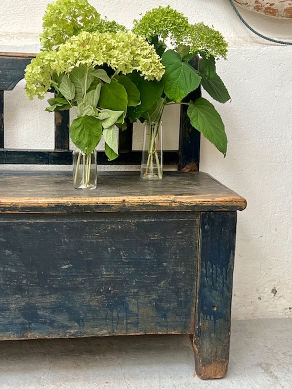 handcrafted antique, austrian wooden bench, rural rustic, farmhouse style A 852 - Image 9