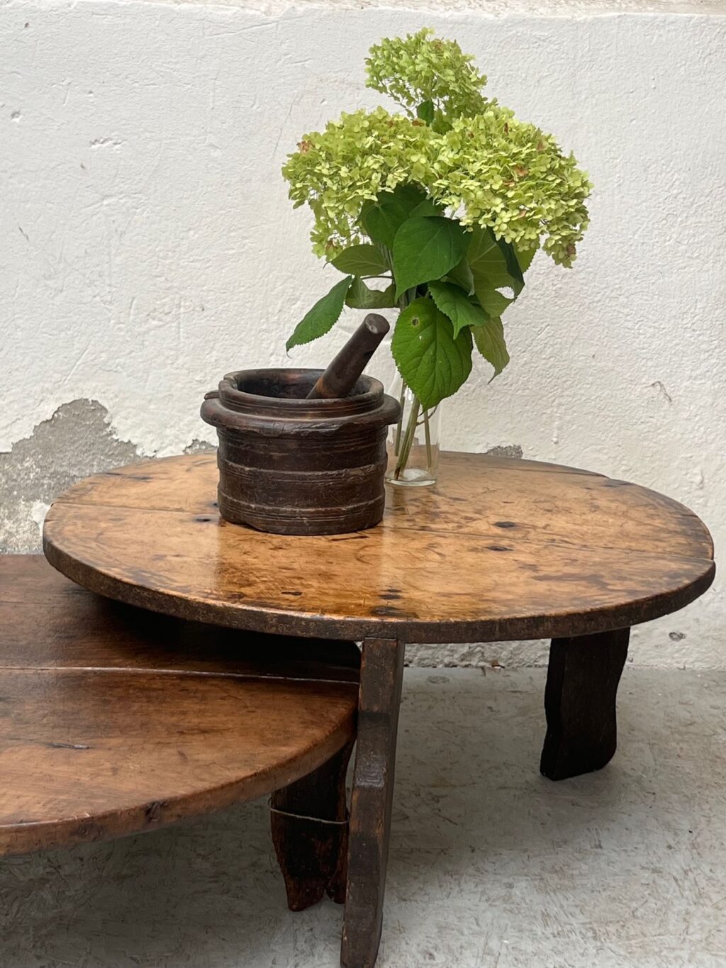 handmade antique wooden wabi sabi coffee table A 850 - Image 9