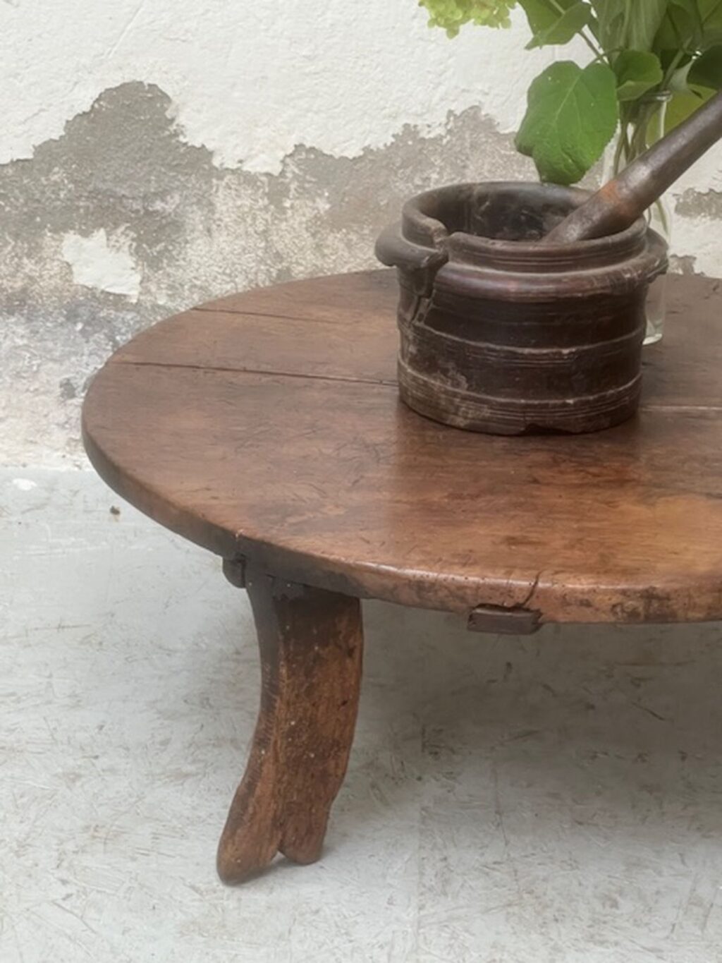 handmade antique wooden wabi sabi coffee table A 850 - Image 2