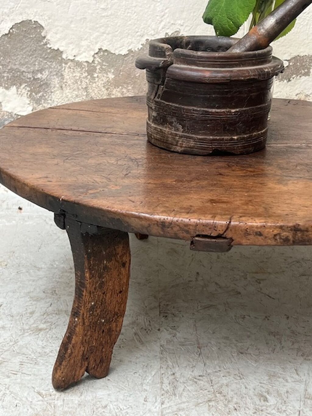 handmade antique wooden wabi sabi coffee table A 850 - Image 3