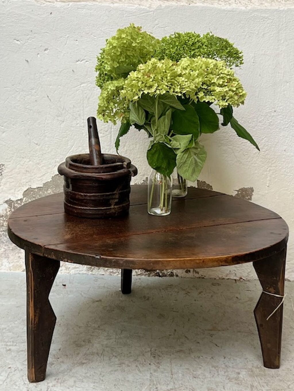 handmade antique wooden wabi sabi coffee table A 851