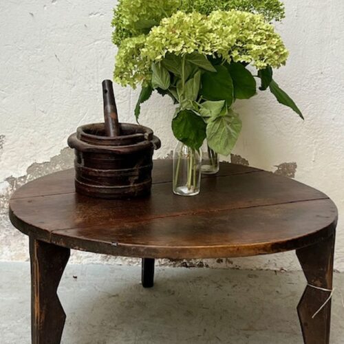handmade antique wooden wabi sabi coffee table A 851