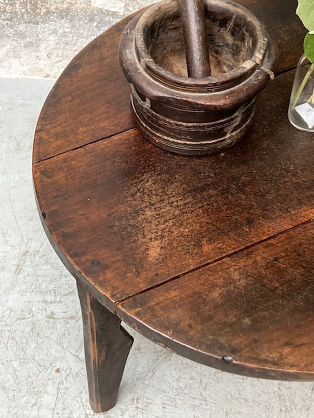 handmade antique wooden wabi sabi coffee table A 851 - Image 8