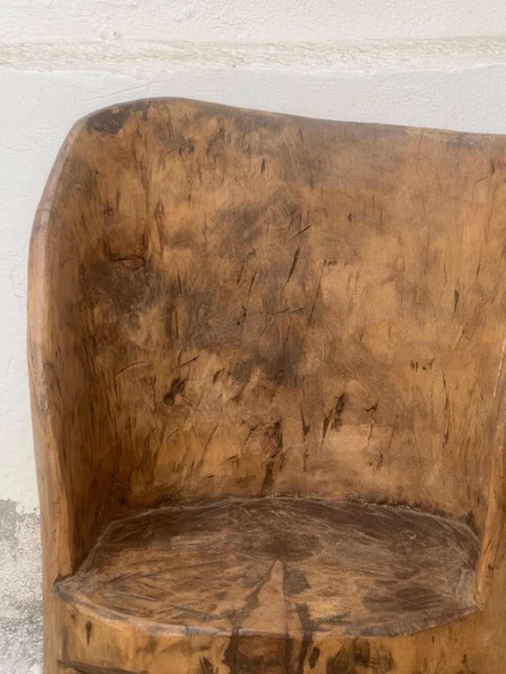 Handcrafted antique primitive wooden stool, A 853 - Image 4
