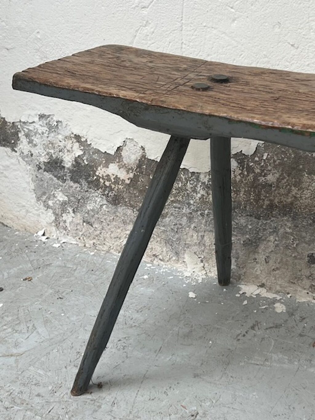 handmade antique wooden wabi sabi bench A 853 - Image 4