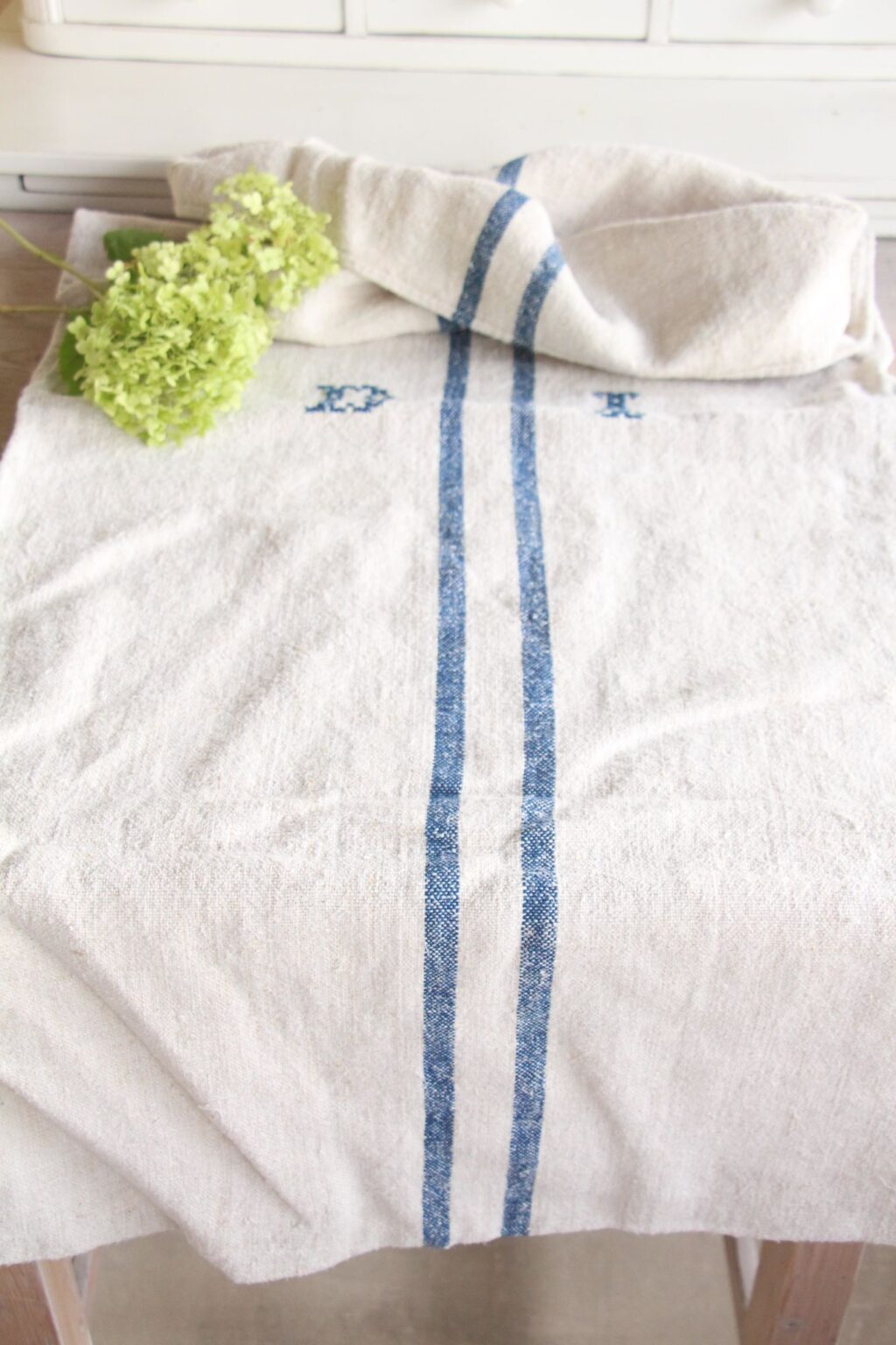 antique linen grainsack, european linen, table cloth, durable, L 732 - Image 2