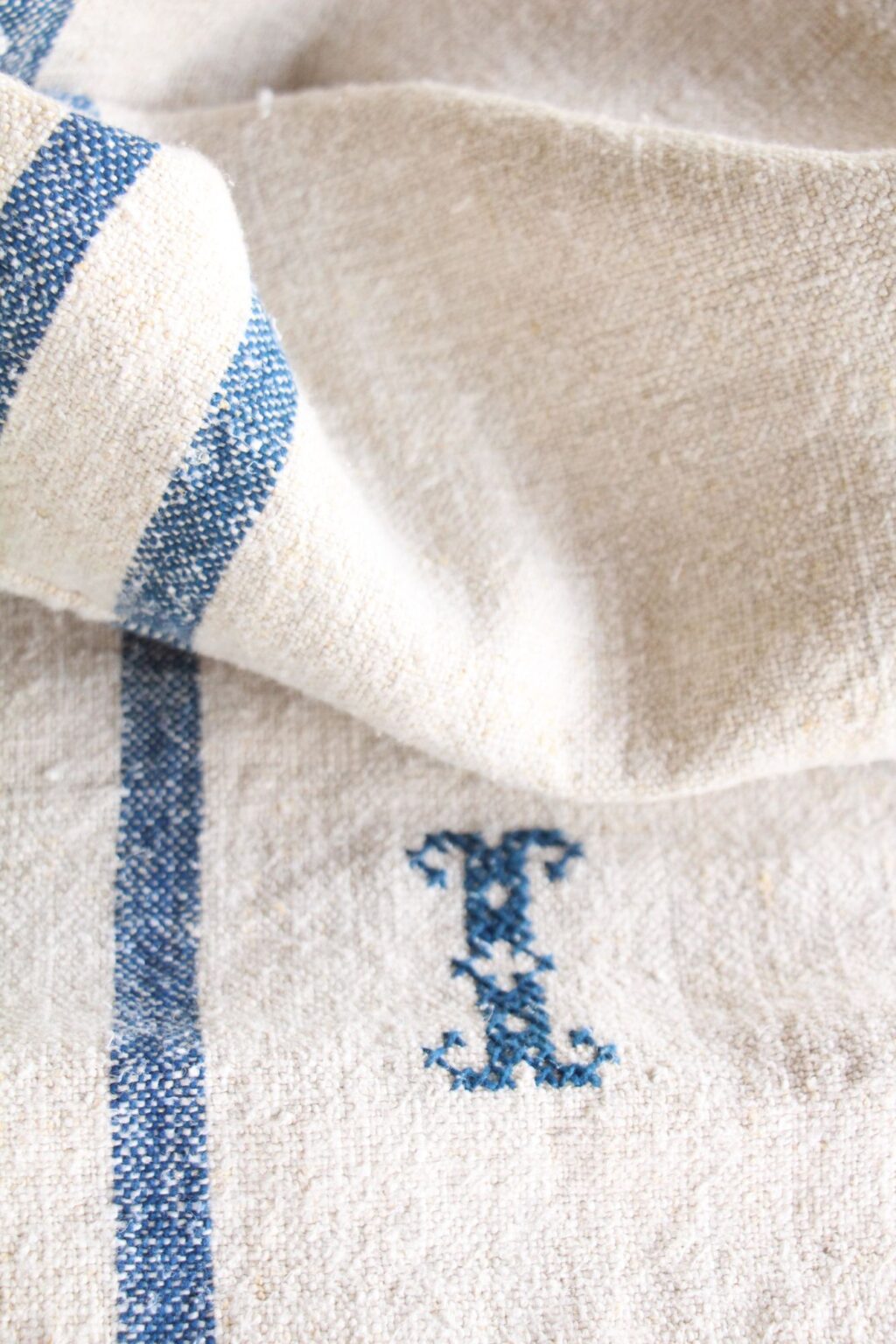antique linen grainsack, european linen, table cloth, durable, L 732 - Image 5