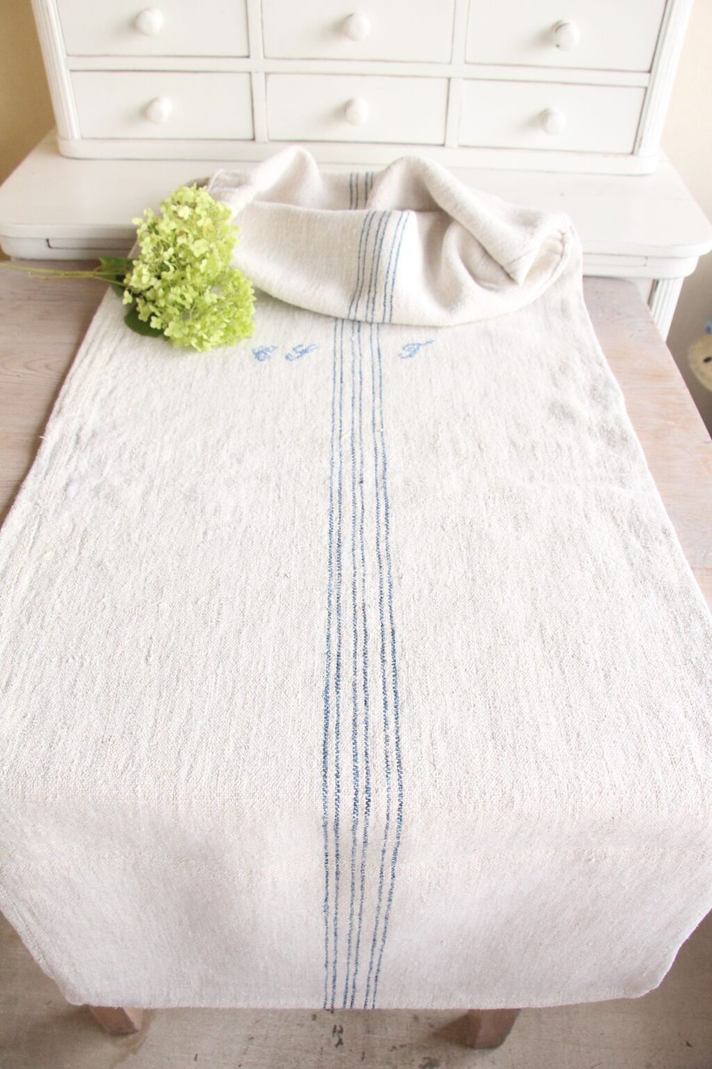 antique linen grainsack, french linen, curtain fabric, durable, L 729 - Image 2