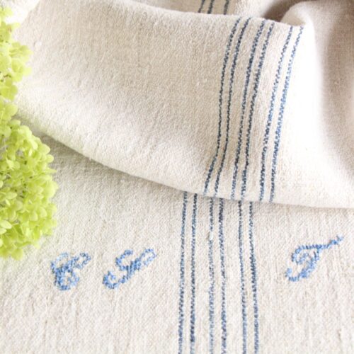 antique linen grainsack, french linen, curtain fabric, durable, L 729