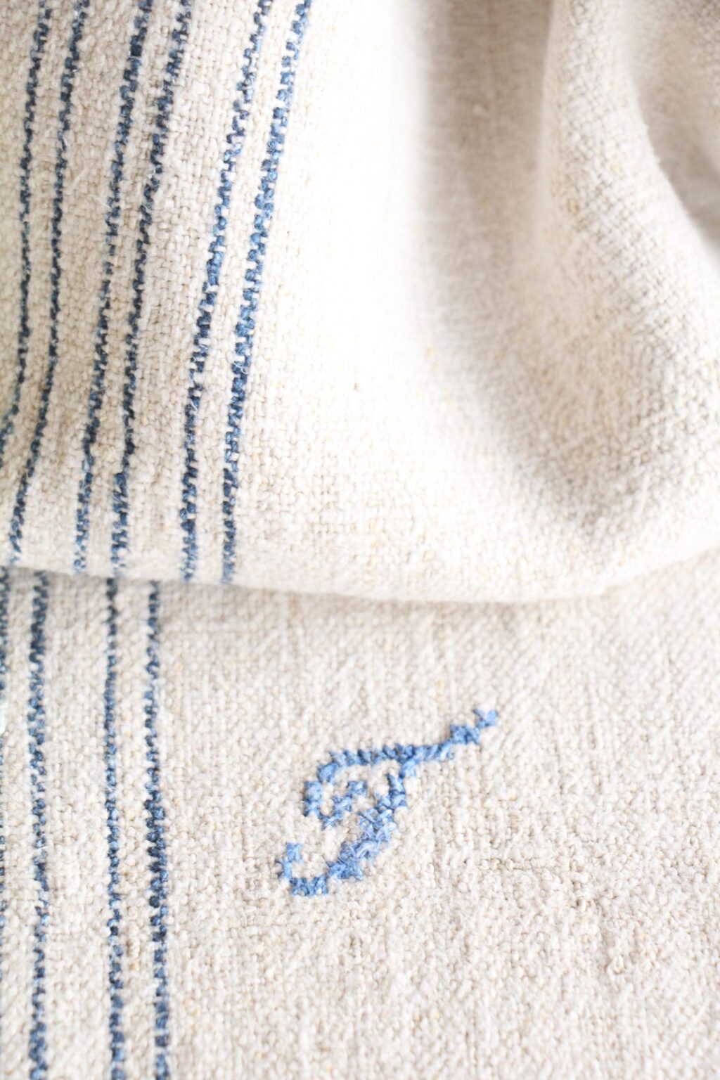 antique linen grainsack, french linen, curtain fabric, durable, L 729 - Image 7