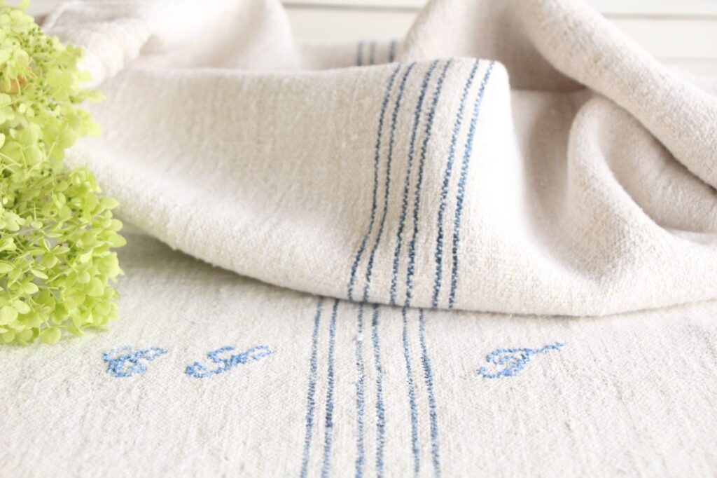 antique linen grainsack, french linen, curtain fabric, durable, L 729 - Image 5